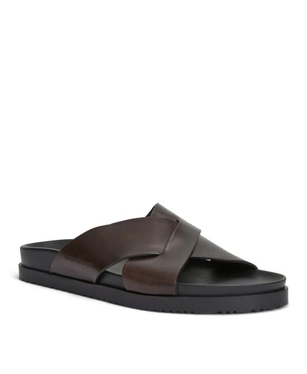ブルーノマグリ メンズ シューズ サンダル レザー Bruno Magli Mens Bologna Leather Crisscrossandals Dark Brown ブラウン