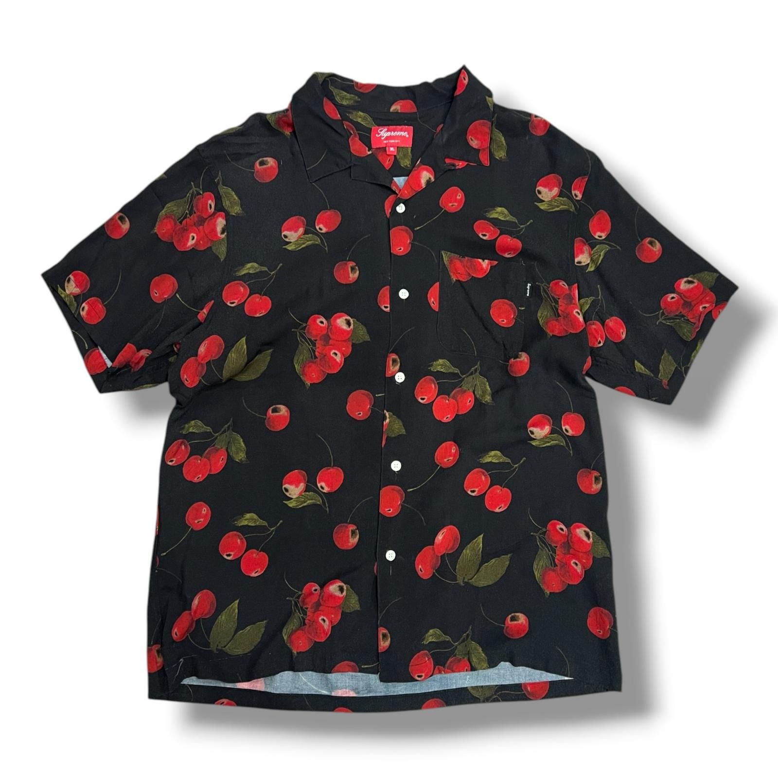 Supreme 19SS cherry rayon shirt チェリー シャツ シュプリーム XL （13469M）