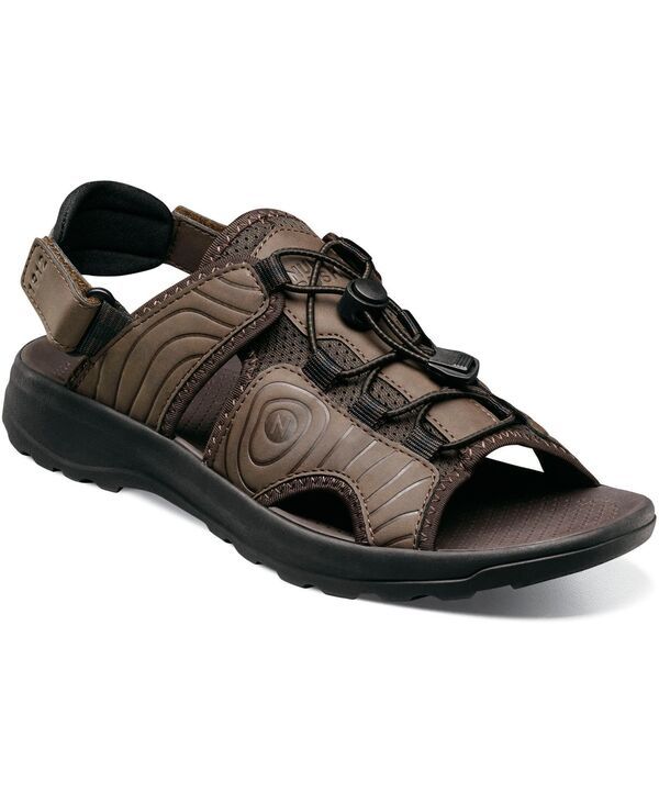 ノンブッシュ メンズ シューズ サンダル Nunn Bush Mens Huck Bungee Slide Sandals Brown ブラウン