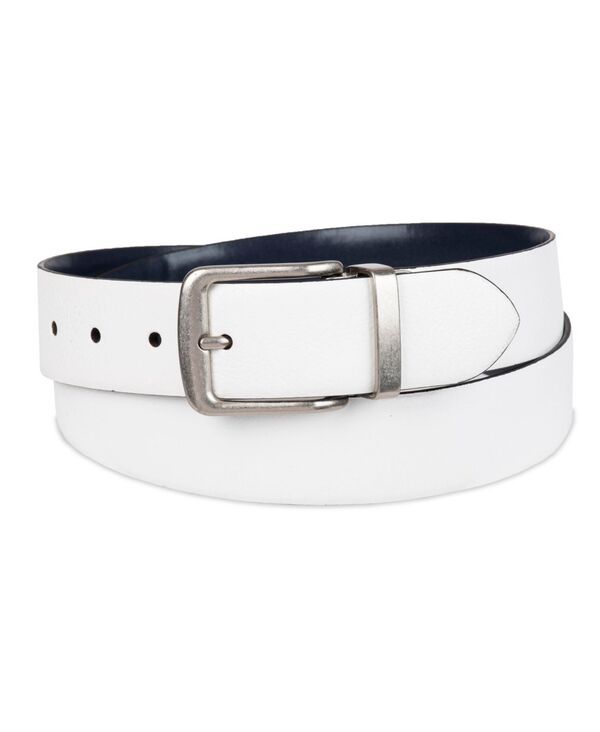 トッミーバハマ メンズ アクセサリー ベルト Tommy Bahama Mens TwoInOne Reversible Cushion Inlaid Casual Belt White Navy Blue ホワイト