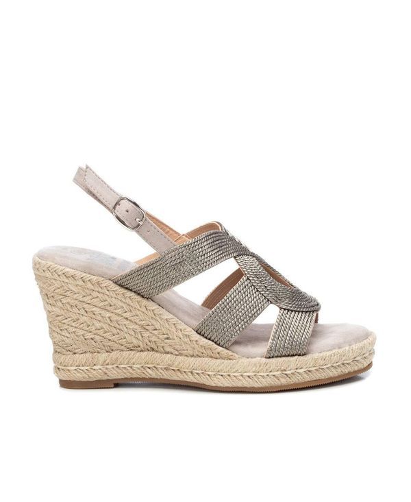 キシタイ レディース シューズ サンダル XTI Womens Jute Wedge Sandals By Silver シルバー