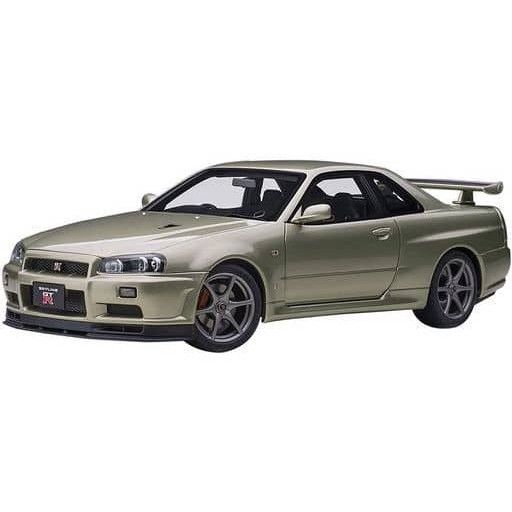 1/18 日産 スカイライン GT-R (R34) Vスペック II ニュル (ミレニアムジェイド) 完成品 ミニカー(77404) AutoArt(オートアート)
