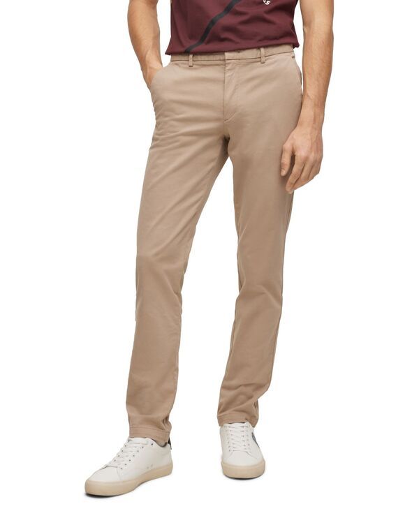 ヒューゴボス メンズ ボトムス カジュアルパンツ コットン Hugo Boss MenstretchCotton Gabardine SlimFit Chinos Open Beige ベージュ