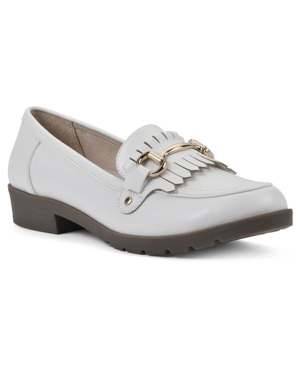 クリフバイホワイトマウンテン レディース シューズ パンプス Cliffs by White Mountain Womens Galeena Chain Detail Flat White Smooth ホワイト