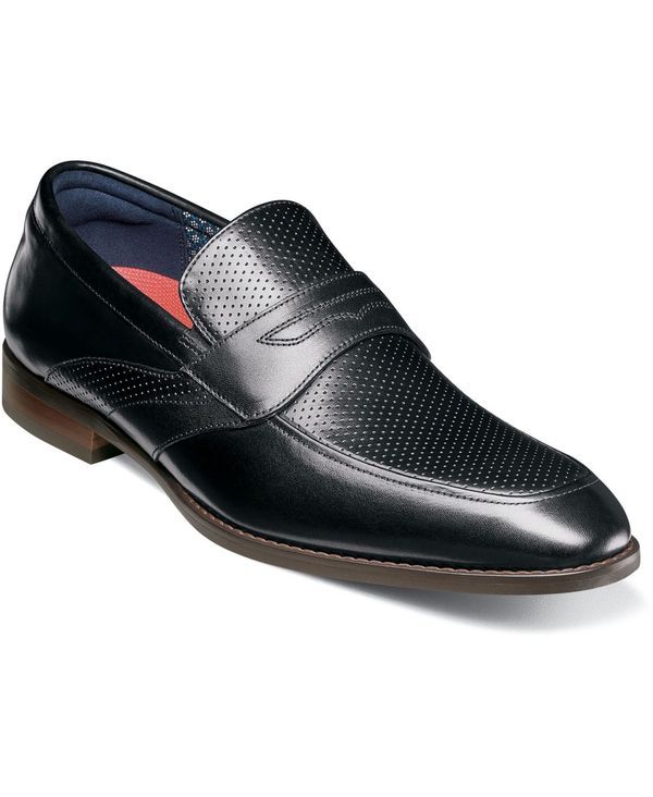 ステイシーアダムス メンズ シューズ スリッポン・ローファー ローファー Stacy Adams Mens Karnes Moc Toe SlipOn Penny Loafer Black ブラック
