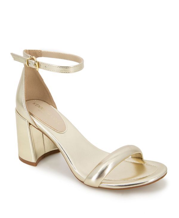 ケネスコール レディース シューズ サンダル ヒール Kenneth Cole New York Womens Luisa Block Heel Sandals Champagne Polyurethane シャンパン