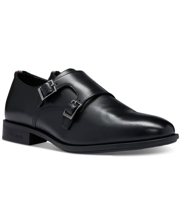 ヒューゴボス メンズ シューズ ドレスシューズ モンクストラップ モンク ワンピース Hugo Boss Mens Colby DoubleBuckle Monk Strap Dress Shoes Black ブラック