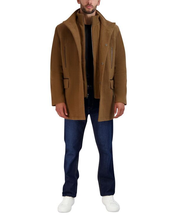 コールハーン メンズ アウター ジャケット・ブルゾン プラスサイズ コート Cole Haan Mens Heavy Plush Car Coat Camel キャメル