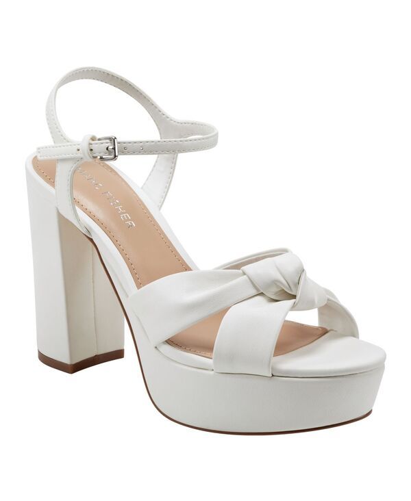 マークフィッシャー レディース シューズ サンダル プラットフォーム ヒール Marc Fisher Womens Deren Platform High Heel Sandals White ホワイト
