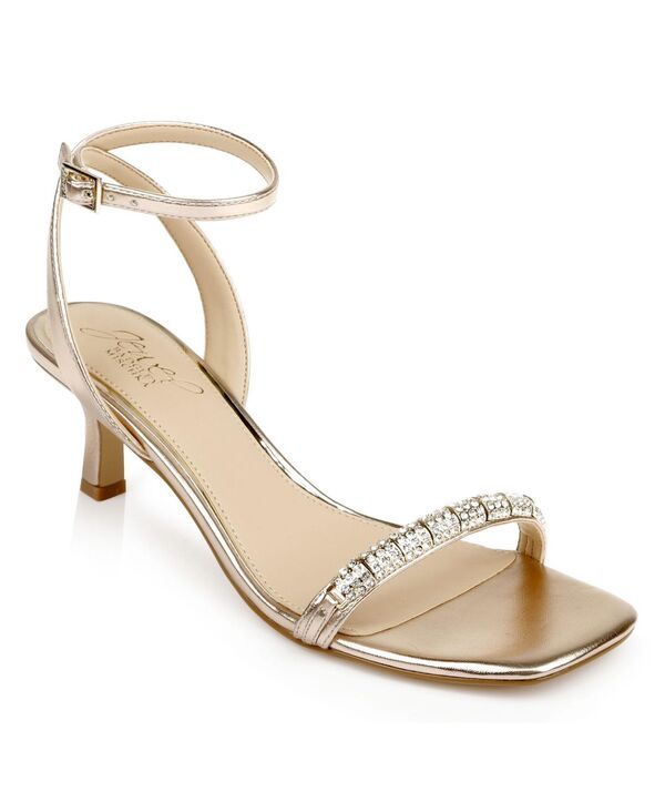 ジュウェルダグレイミシュカ レディース シューズ サンダル ヒール Jewel Badgley Mischka Womens Charisma Kitten Heel Evening Sandals Rose Gold Metallic ゴールド
