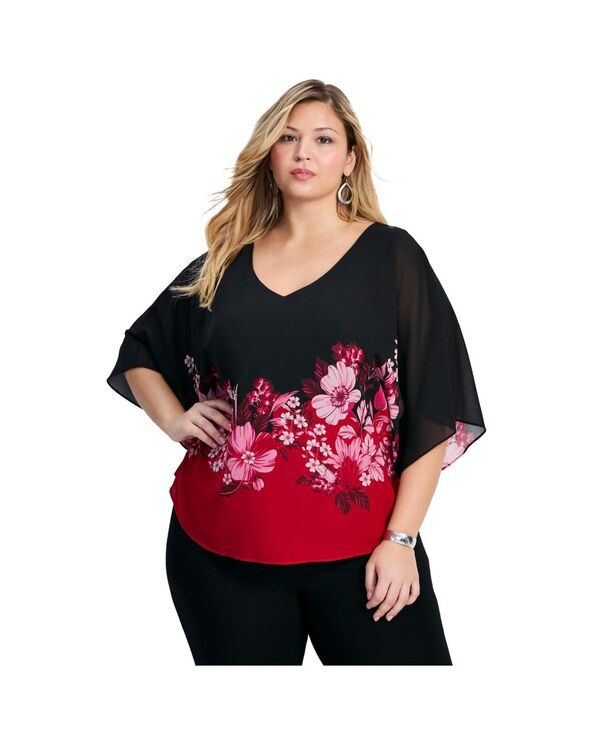 アベニュー レディース トップス シャツ オーバーレイ ブラウス AVENUE Womens Love Story Overlay Blouse Love stories border