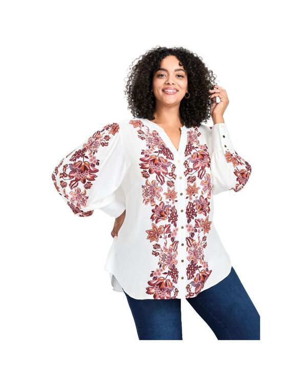 アベニュー レディース トップス シャツ ブラウス AVENUE Womensofia Long Sleeve Blouse Ivory アイボリー