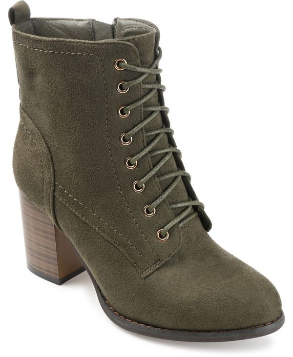 ジュルネ コレクション レディース シューズ ブーツ・レインブーツ レース ヒール Journee Collection Journee Womens Baylor Medium and Wide Width Lace Up Stacked Heel Boot