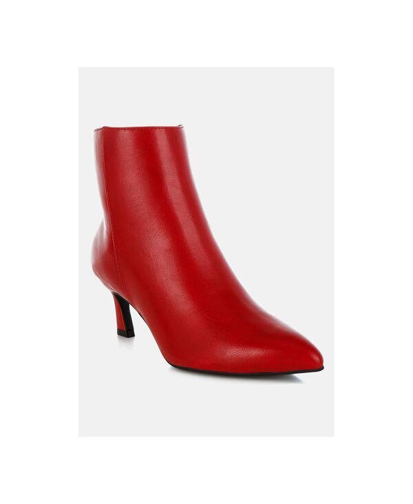 ロンドンラグ レディース シューズ ブーツ・レインブーツ アンクル レザー フェイクレザー London Rag Womens Migelo Faux Leather Ankle Boots Women Red レッド