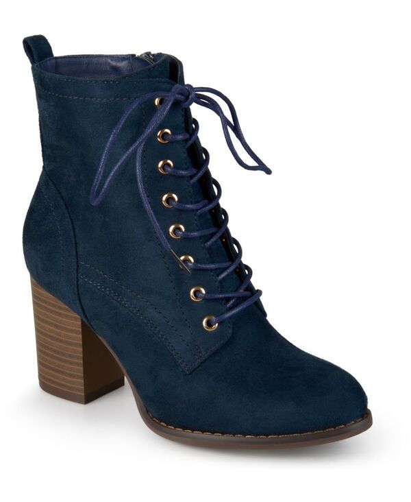 ジュルネ コレクション レディース シューズ ブーツ・レインブーツ レース ヒール Journee Collection Journee Womens Baylor Medium and Wide Width Lace Up Stacked Heel Boot