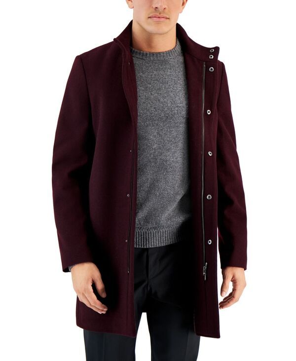 カルバンクライン メンズ アウター ジャケット・ブルゾン コート Calvin Klein Mens Mayden SlimFit Overcoat Burgundy バーガンディ 31,720円