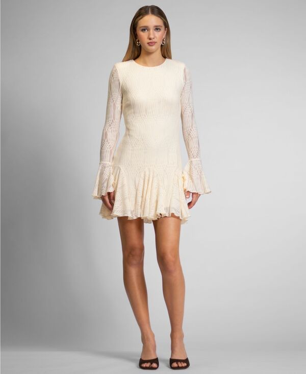レイチェル ロイ レディース トップス ワンピース クルーネック ミニット RACHEL Roy Womens Alanna Textured Knit Crewneck Mini Dress White ホワイト