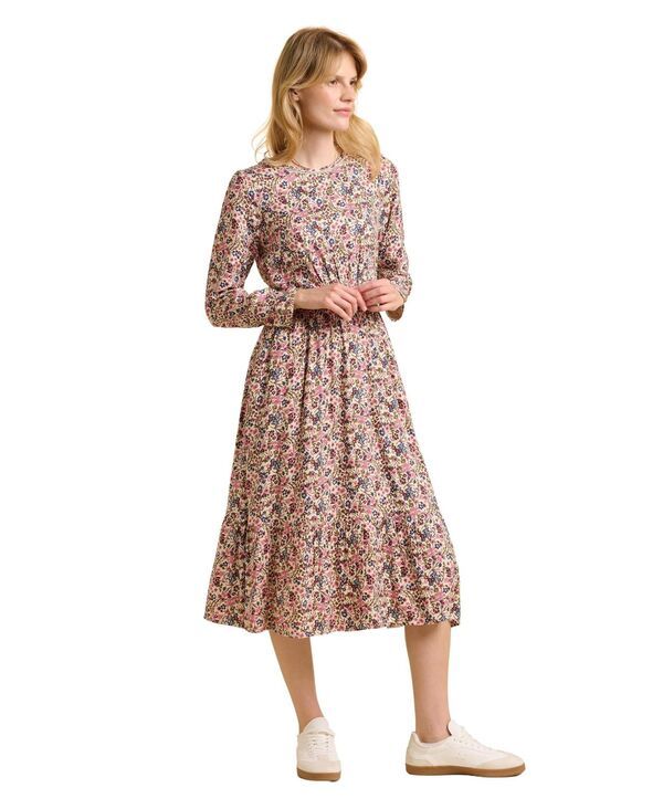 ウィグル レディース トップス ワンピース フラワー柄 ミディ フラワー Brakeburn Womens Abloom Long Sleeve Floral Midi Dress Cream クリーム