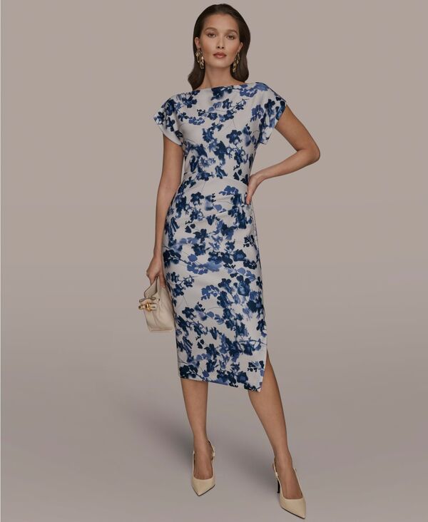 ダナ キャラン ニューヨーク レディース トップス ワンピース ミディ Donna Karanew York Womens Boat Neck Midi Dress White ホワイト 20,636円