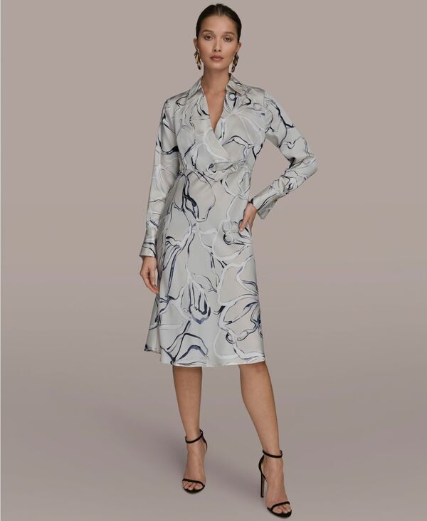 ダナ キャラン ニューヨーク レディース トップス ワンピース A ライン Donna Karanew York Womens Collared ALine Dress Vellumulti マルチカラー