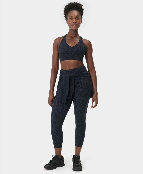 スウェッティベティ レディース ボトムス レギンス プリント Sweaty Betty Womens Power Printed 78Length Workout Leggings Blue Halftone Leopard Print ブルー