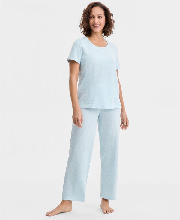 チャータークラブ レディース アンダーウェア ナイトウェア 半袖 Charter Club WomenshortSleeve Pajama Set Mini Hearts Blu