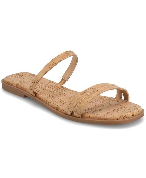 ジュルネ コレクション レディース シューズ サンダル Journee Collection Womens Brisa Multi Strap Slip On Flat Sandals Cork マルチカラー