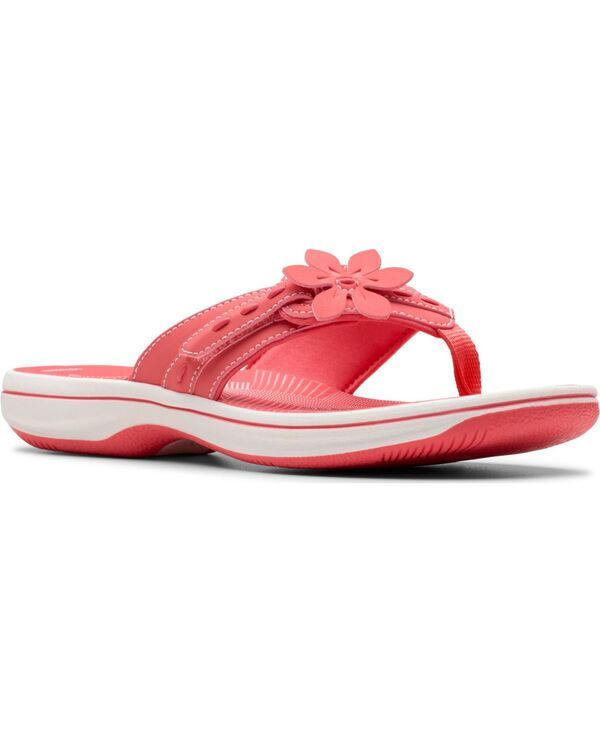 クラークス レディース シューズ サンダル Clarks Cloudsteppers Breeze Opal H FlipFlops Bright Coral コーラル