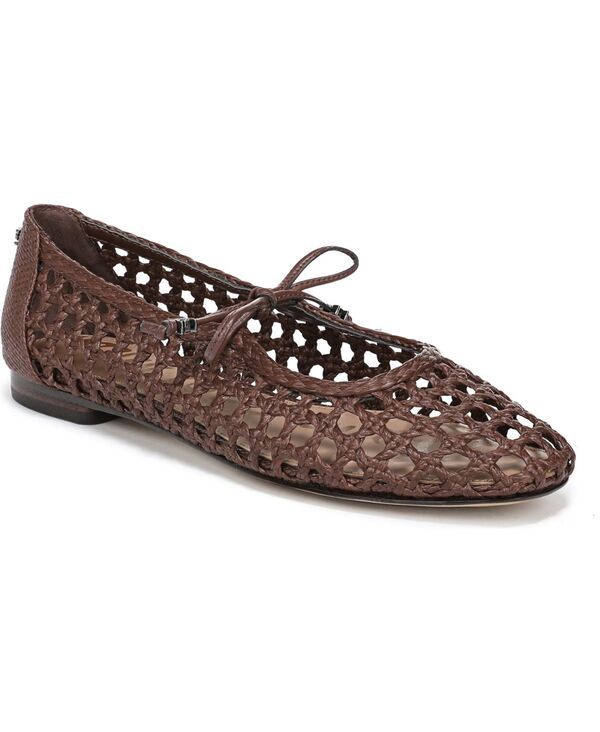 サムエデルマン レディース シューズ パンプス Sam Edelman Womens Marcie Mary Jane Flats Terazzo Brown Faux Leather ブラウン