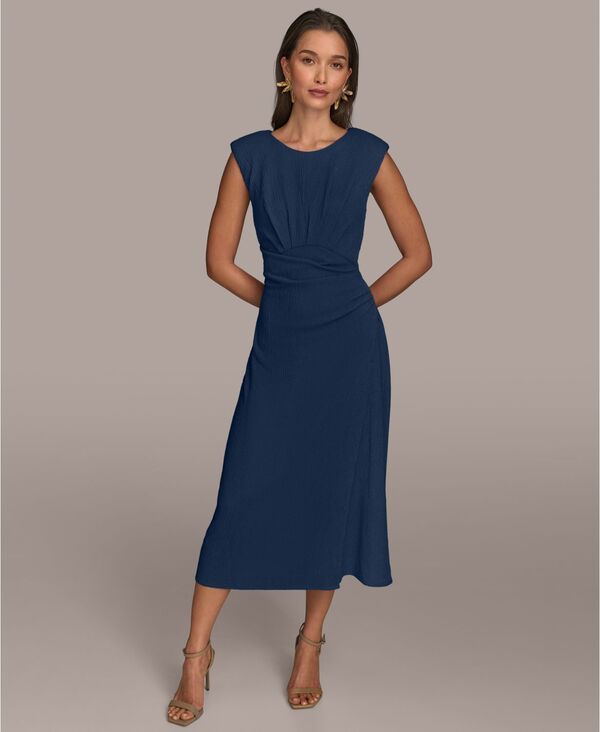 ダナ キャラン ニューヨーク レディース トップス ワンピース ギャザー ミディ Donna Karanew York WomensideRuched Midi Dress Nightfall 21,520円