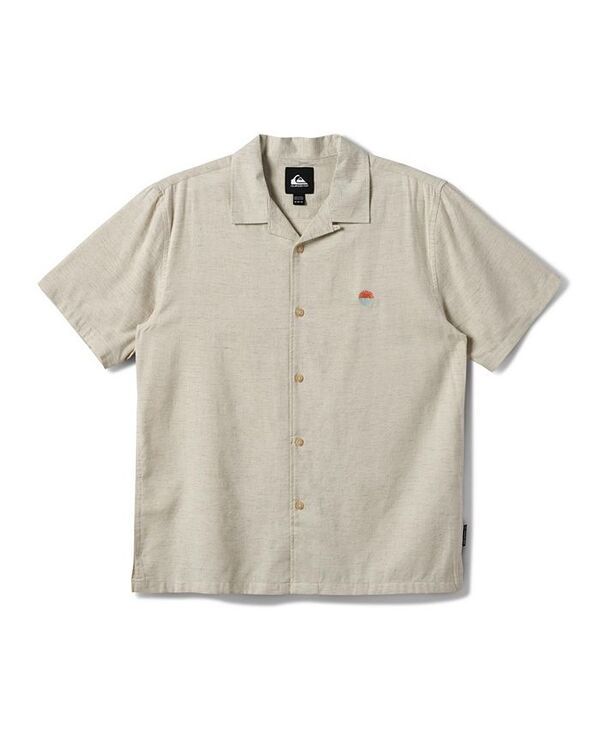 クイックシルバー メンズ トップス シャツ Quiksilver Mens Flecky Island Woven Shirt Silver Birch シルバー