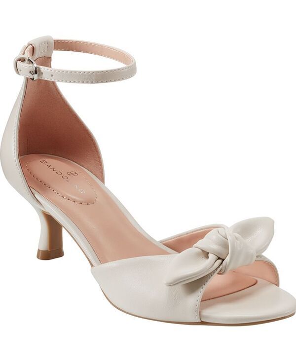 バンドリーノ レディース シューズ サンダル ヒール Bandolino Womens Andora Kitten Heel Bow Detail Dress Sandals Ivory アイボリー