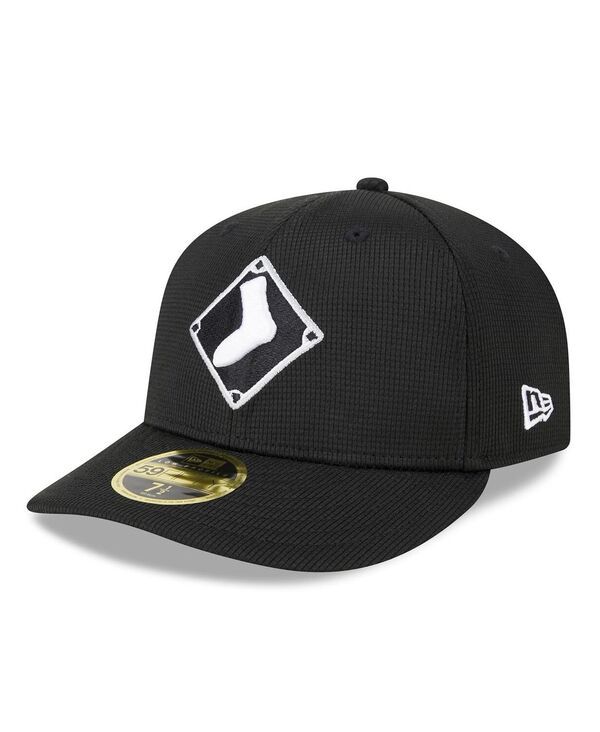 ニューエラ メンズ アクセサリー 帽子 New Era Mens Black Chicago White Sox 2024 Batting Practice Low Profile 59FIFTY Fitted Hat Black ブラック