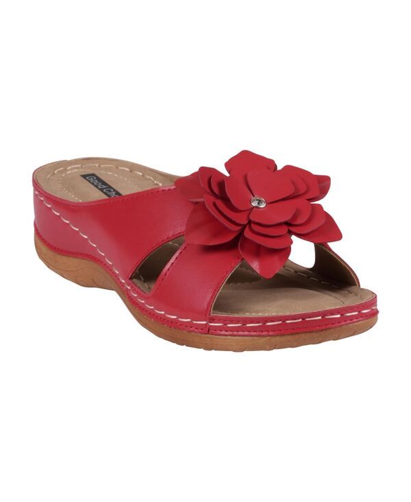 ジーシーシューズ レディース シューズ サンダル GC Shoes Womens Joy Flower Rosette Comfort Sandals Coral コーラル
