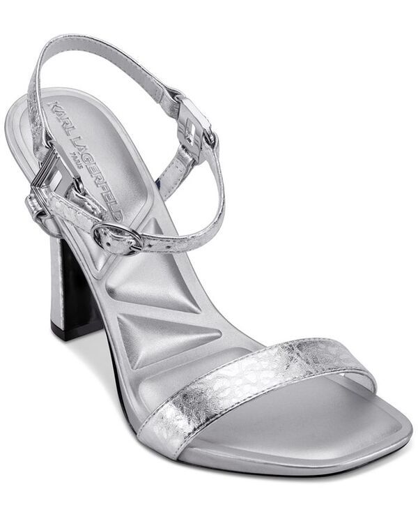 カール ラガーフェルド レディース シューズ サンダル ヒール KARL LAGERFELD PARIS Womens Cybil HighHeel Sandals Silver シルバー