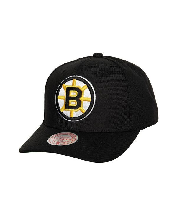 ミッチェルネス メンズ アクセサリー 帽子 Mitchell Ness Mens Black Boston Bruins Team Ground Pro Adjustable Hat Black ブラック