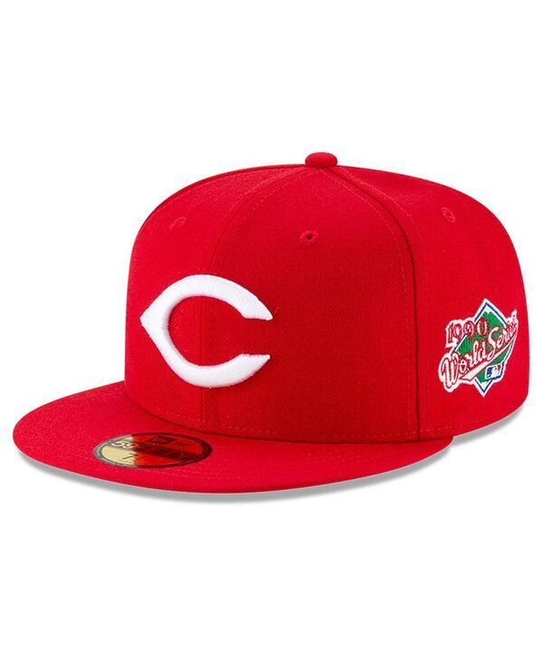ニューエラ メンズ アクセサリー 帽子 ウール New Era Mens Red Cincinnati Reds 1990 World Series Wool 59FIFTY Fitted Hat Red レッド