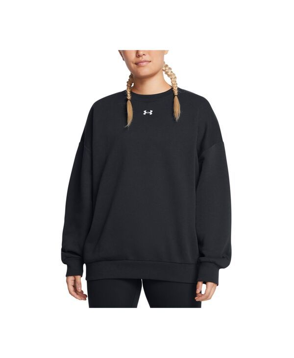 アンダーアーマー レディース アウター パーカー・スウェット スウェット シャツ Under Armour Womens Rival Oversized Sweatshirt Black ブラック