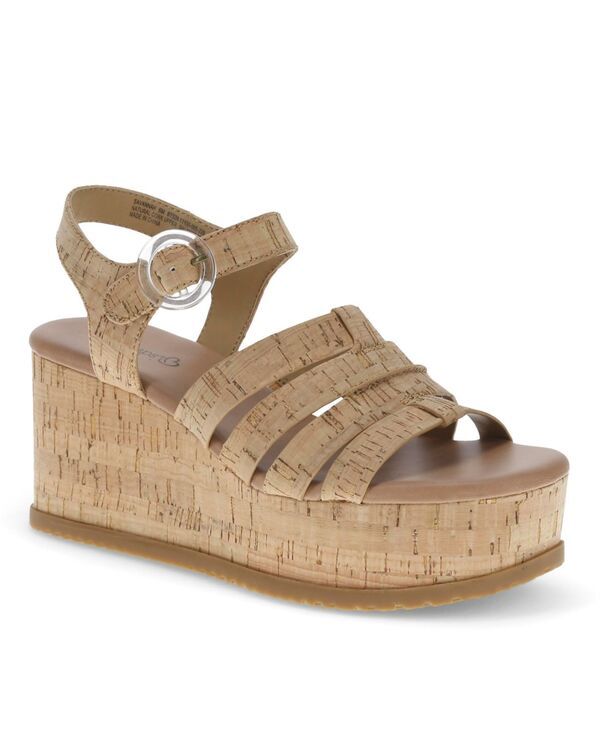 ベアトラップス レディース シューズ サンダル プラットフォーム Baretraps Womens Savannah Platform Wedge Sandals Natural Cork