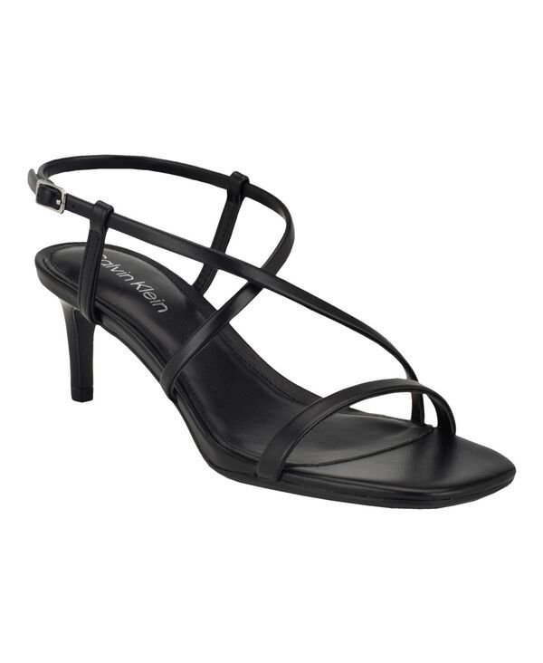 カルバンクライン レディース シューズ サンダル ヒール Calvin Klein Womens Ishaya Strappy Low Heel Dress Sandals Black ブラック