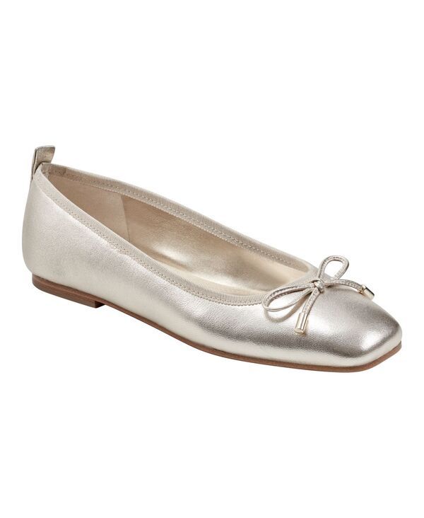 マーク・フィッシャー レディース シューズ スリッポン・ローファー Marc Fisher LTD Womens Ubet SlipOn Square Toe Dress Flats Gold Leather ゴールド