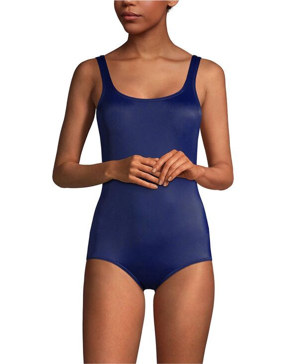 ランズエンド レディース 水着 上下セット Lands End Womens DCup Tugless Low Leg One Piece Swimsuit Deep sea navy ネイビー