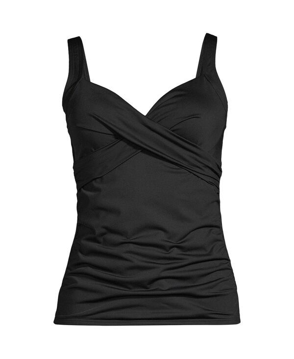 ランズエンド レディース 水着 上下セット Vネック プラスサイズ Lands End Plus Size Chlorine Resistant VNeck Wrap Underwire Tankini Swimsuit Top Adjustable Stra