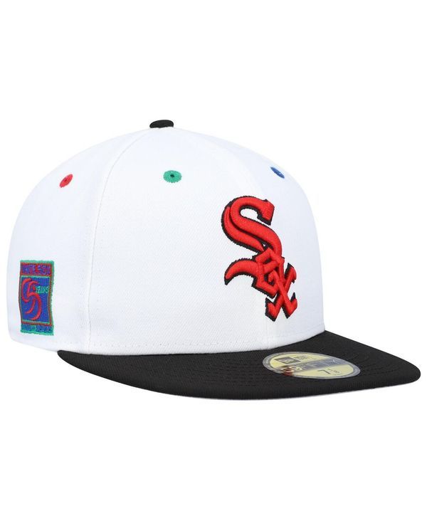 ニューエラ メンズ アクセサリー 帽子 New Era Mens White Black Chicago White Sox 95th Anniversary Primary Eye 59FIFTY Fitted Hat White Black ホワイト