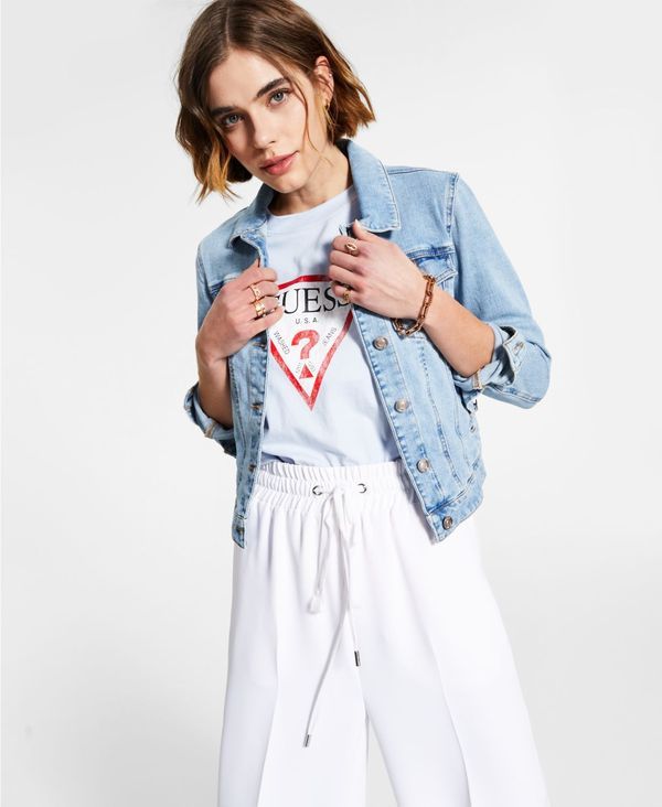 ゲス レディース アウター ジャケット・ブルゾン デニム ジャケット GUESS Womens Denim Trucker Jacket Aria Wash デニム