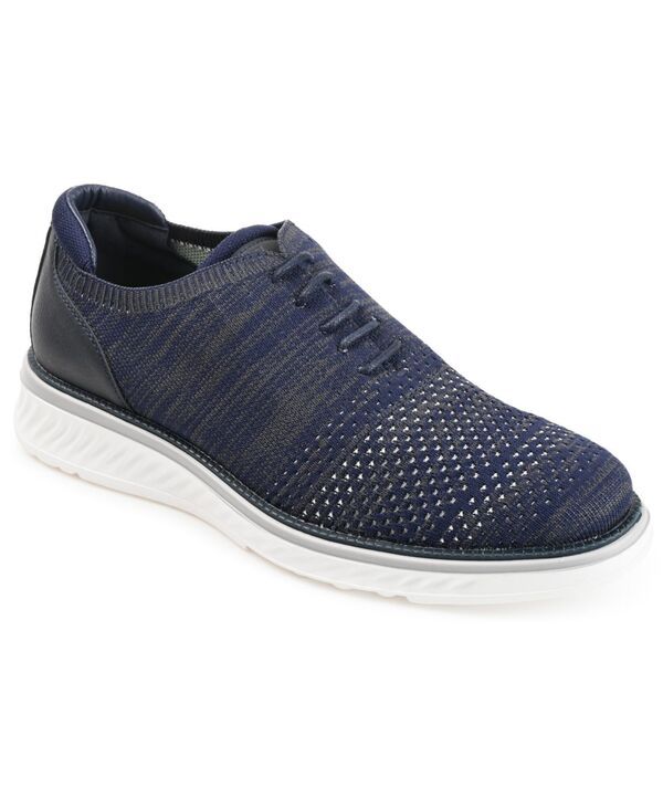 バンス メンズ シューズ ワンピース ニット Vance Co Mens Marlon Knit Casual Dresshoes Navy ネイビー