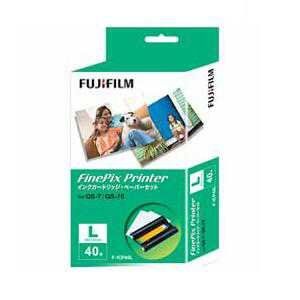 FUJIFILM FinePixPrinter QS-7/QS-70専用 インクカードリッジ・ペーパーセット Lサイズ 40枚入 IP F-ICP40L