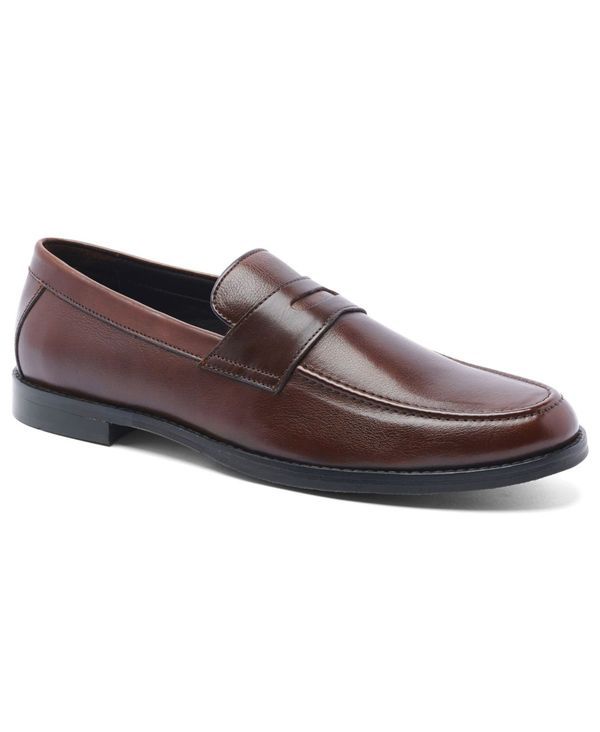 アンソニー ヴィア メンズ シューズ スリッポン・ローファー レザー ローファー Anthony Veer Mens Sherman Penny Loafer SlipOn Leather Shoe Chocolate Brown ブラウン