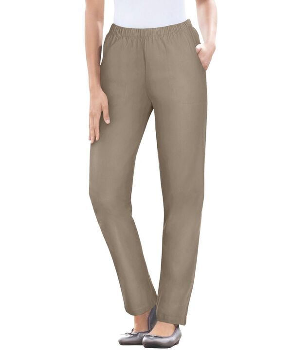 ウーマン ウィズイン レディース ボトムス デニムパンツ ストレート デニム Woman Within Womens Within Straight Leg Fineline Denim Jean Bark デニム