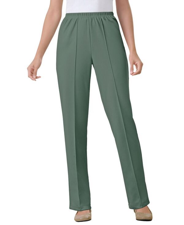 ウーマン ウィズイン レディース ボトムス カジュアルパンツ ニット Woman Within Womens Within The HassleFree ElasticWaist Soft Knit Pant Pine